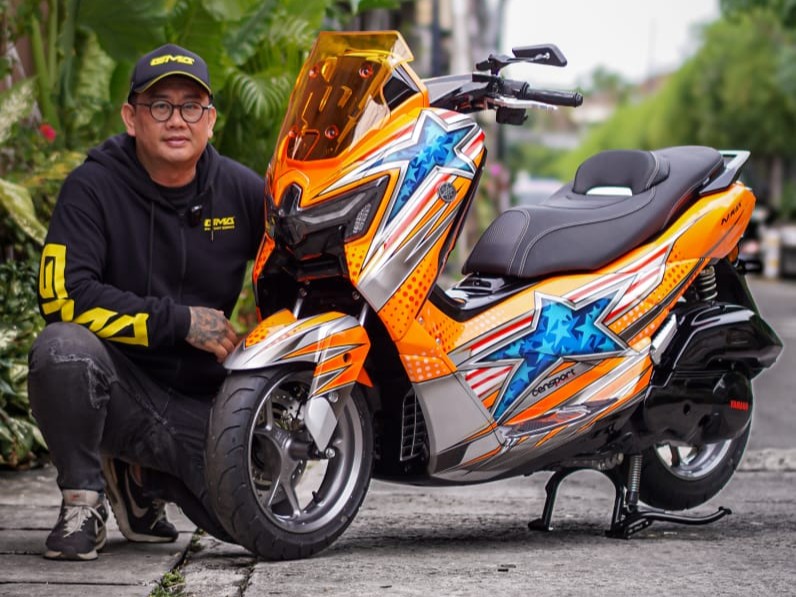 Modifikasi Yamaha NMAX “TURBO” ala Nakano Garage, Bawa Nuansa Balap Legendaris Bikin Auto Pangling