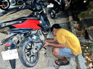 Sepeda motor yang menggunakan knalpot tidak sesuai spesifikasi diamankan dalam patroli Polresta Balikpapan