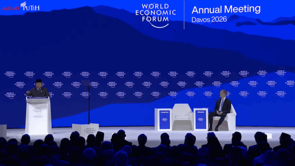 Presiden Prabowo Subianto, memaparkan visi besar transformasi ekonomi Indonesia dalam pidato kuncinya di World Economic Forum (WEF) Annual Meeting 2026, Kamis (22/01/2026) / setneg