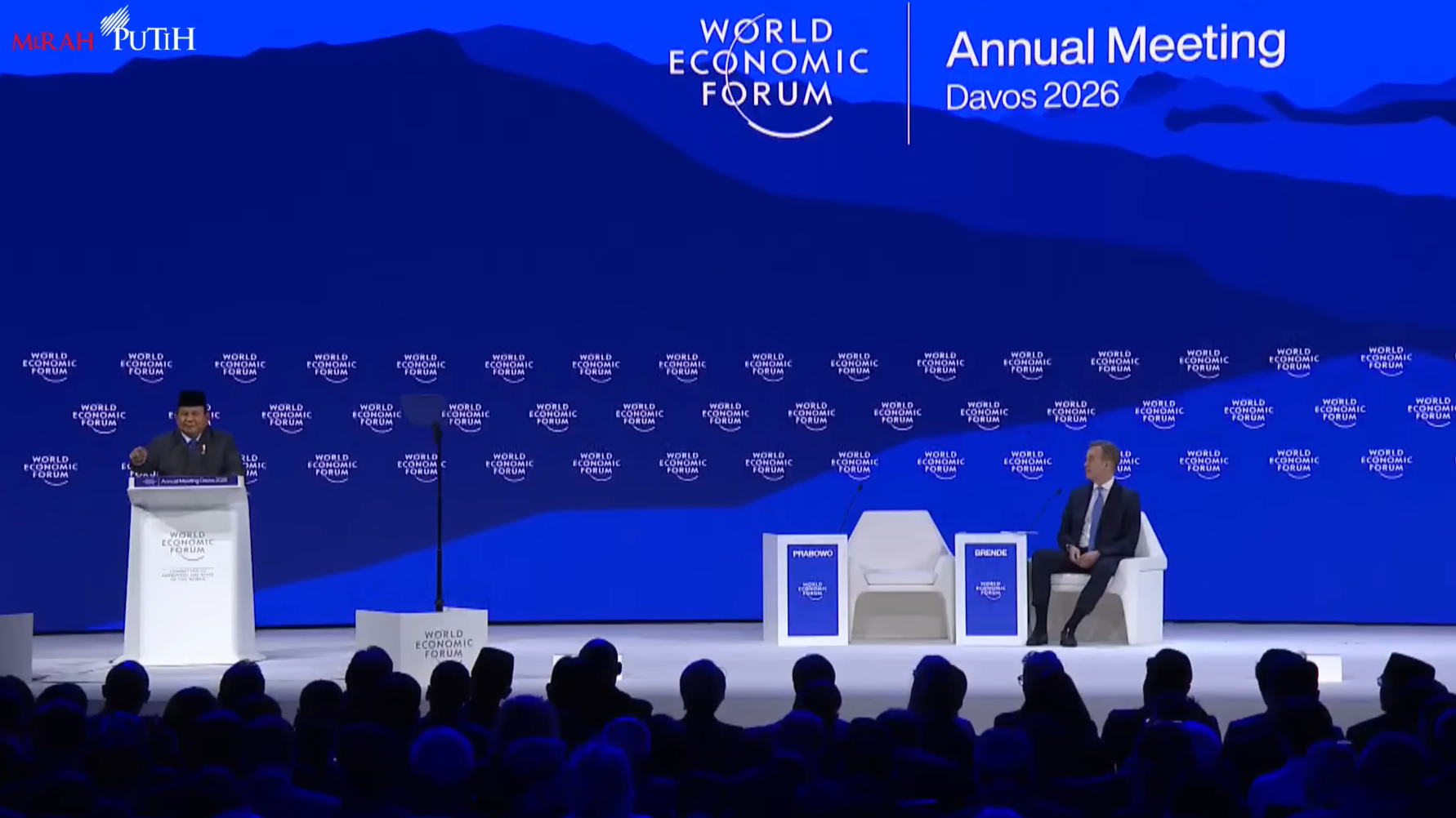Presiden Prabowo Subianto, memaparkan visi besar transformasi ekonomi Indonesia dalam pidato kuncinya di World Economic Forum (WEF) Annual Meeting 2026, Kamis (22/01/2026) / setneg
