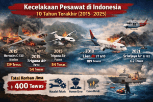 Deretan Kecelakaan Pesawat di Indonesia dalam 10 Tahun Terakhir / ist