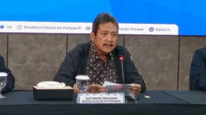 Menteri Kelautan dan Perikanan, Sakti Wahyu Trenggono. (Suara.com/Adiyoga)