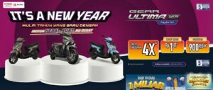 promo Yamaha Gear Ultima 125 Hybrid dengan DP Rp1 juta dan cicilan ringan jadi solusi realistis untuk mobilitas harian.