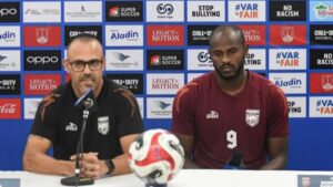 Pelatih Borneo FC Fabio Lefundez dan Joel Vinicius