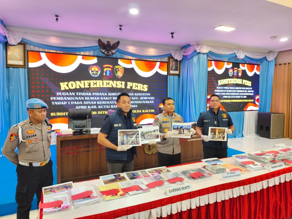 Polda Kaltim saat menggelar konfrensi pers