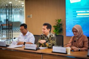 Menkes Budi Gunadi Sadikin dalam konferensi pers di Gedung Adhyatma Kementerian Kesehatan, Jakarta, Kamis (5/2). / kemenkes