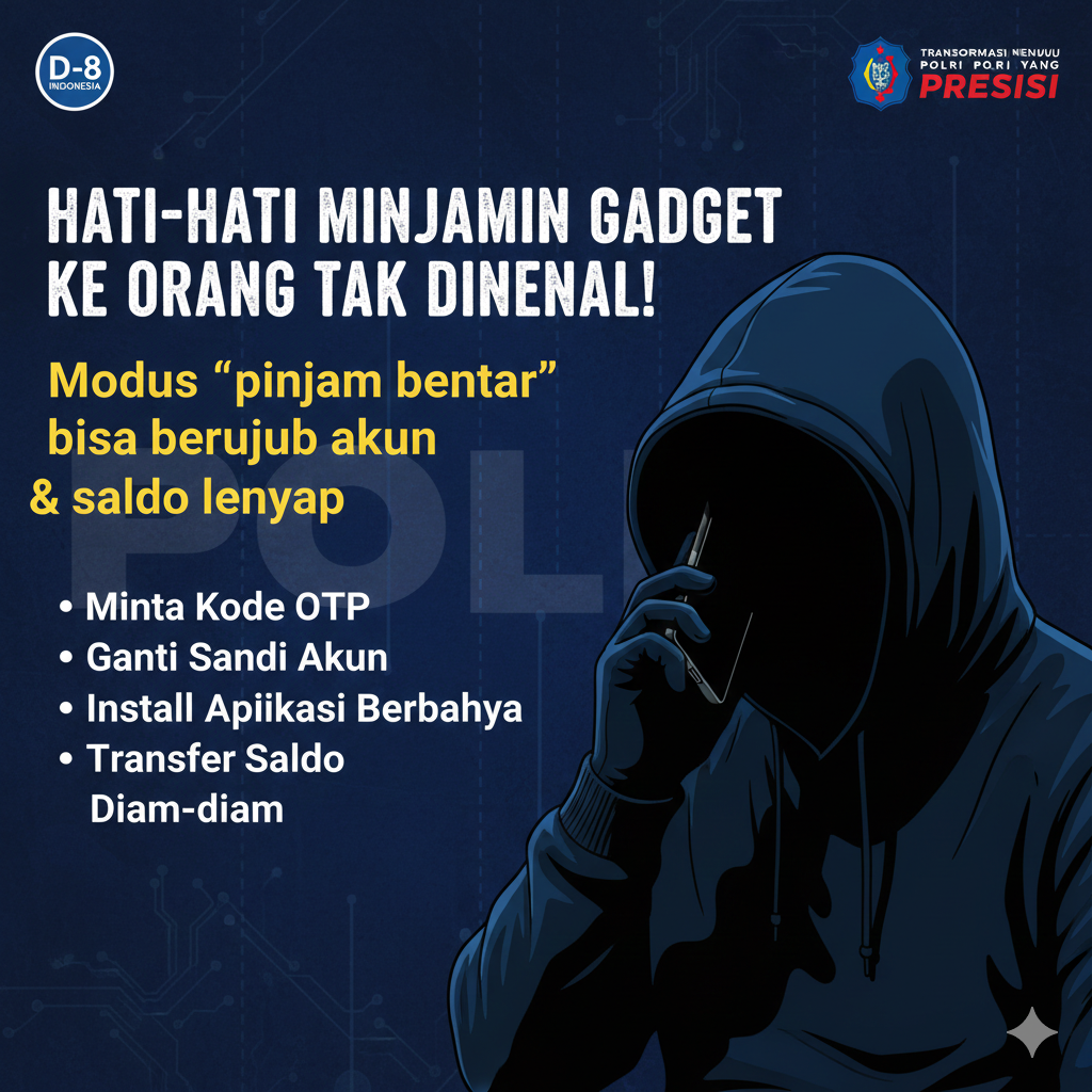 Waspada Modus "Pinjam HP Bentar" / ilustrasi