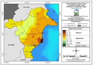 Update BMKG: Prakiraan Cuaca Kaltim 11-20 Maret 2026 (foto : BMKG /Pemprov)