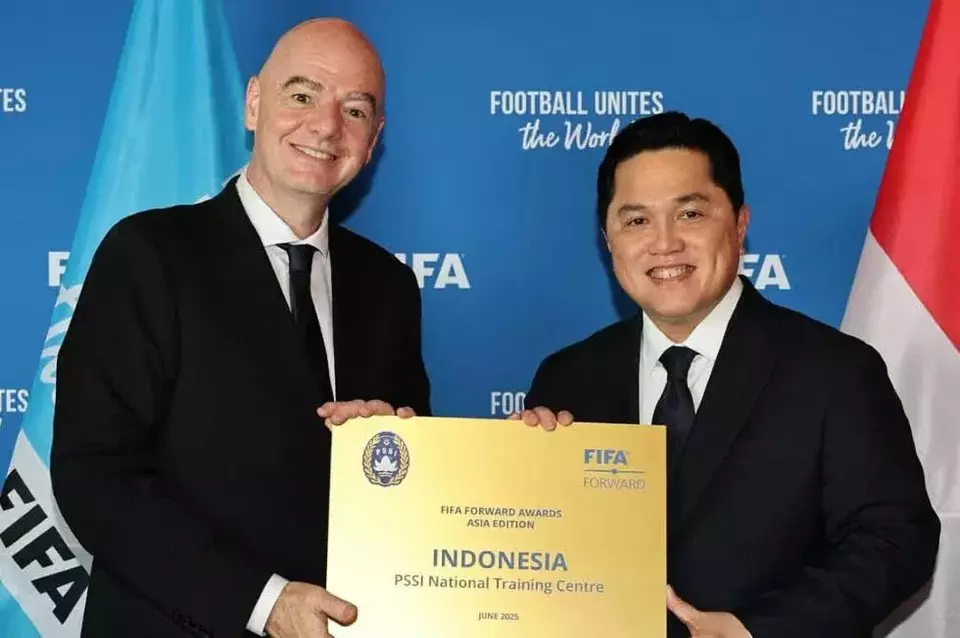 Presiden FIFA Gianni Infantino dan Ketua Umum PSSI Erick Thohir. (Instagram Gianni Infantino)