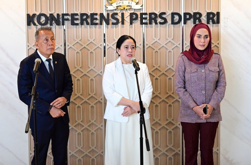 Ketua DPR RI, Puan Maharani, saat ditemui awak media di Nusantara II, Kompleks Parlemen, Senayan, Jakarta, Selasa (10/3/2026). Foto: Sari/Karisma / DPR