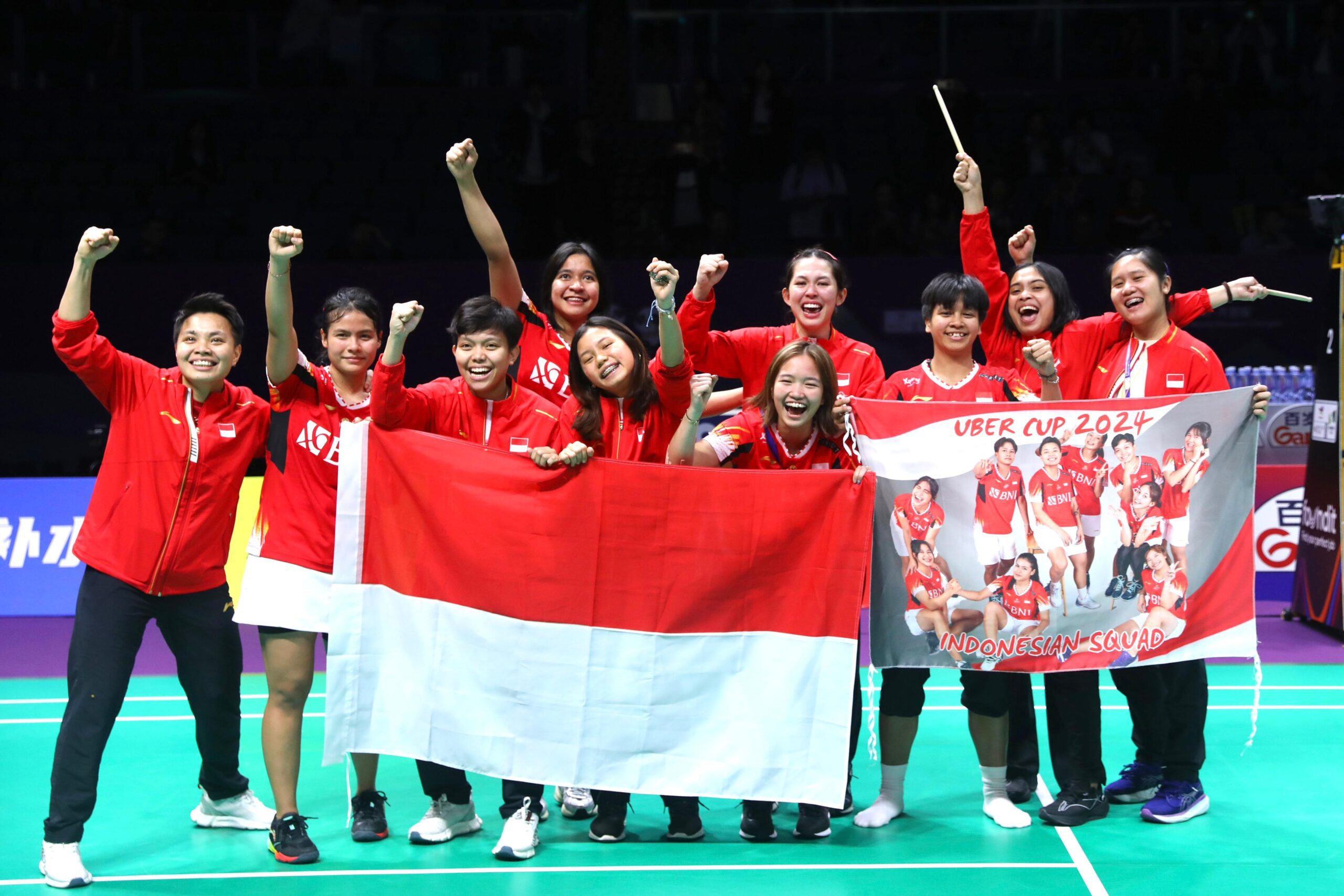 Tim Putri Indonesia di Piala Uber 2024 (foto : PBSI)