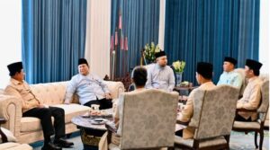 Presiden Prabowo Subianto menggelar acara gelar griya (open house) dalam rangka Hari Raya Idulfitri 1447 Hijriah di kompleks Istana Kepresidenan, Jakarta, pada Sabtu, 21 Maret 2026. Foto: BPMI Setpres/Laily Rachev