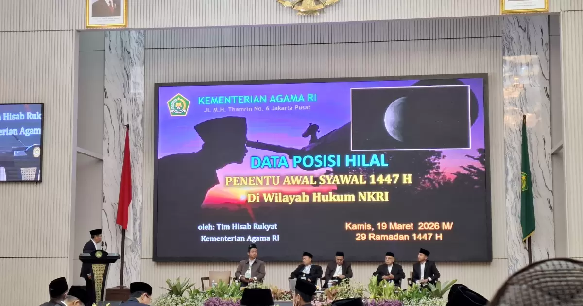 Sidang Isbat penentuan 1 Syawal 1447 Hijriah yang digelar di Auditorium H.M. Rasjidi, Kantor Kementerian Agama RI, Kamis (19/3/2026) (foto : MUI)