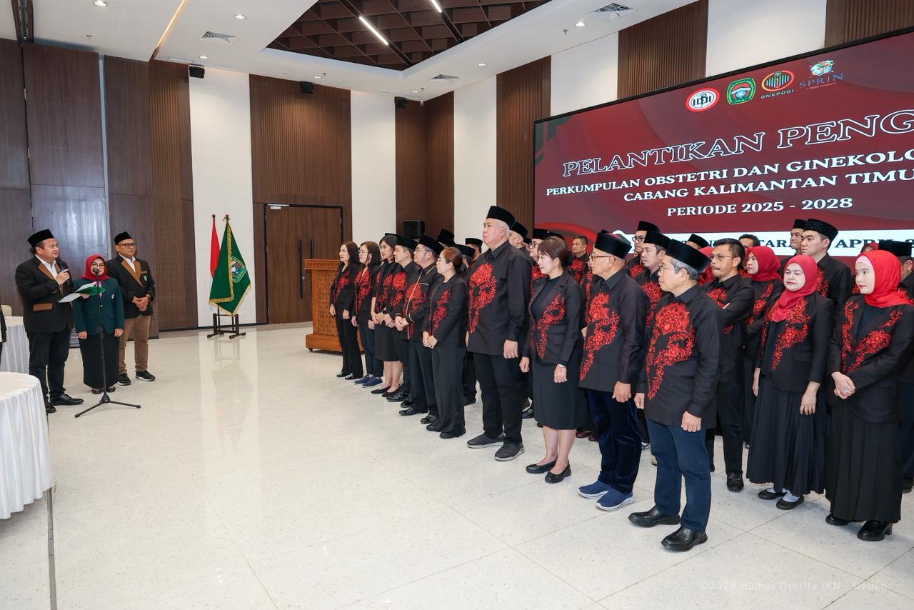 Pengurus Perkumpulan Obstetri dan Ginekologi Indonesia (POGI) Cabang Kalimantan Timur periode 2025–2028 resmi dilantik di Ibu Kota Nusantara, Sabtu (18/4/2026).