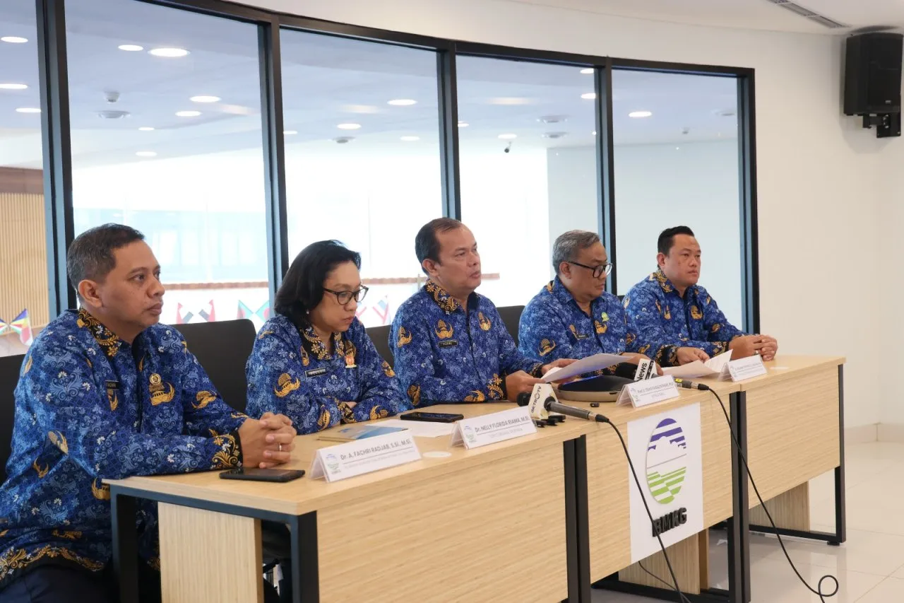 Konfrensi pers BMKG di Gedung MHEWS, Jakarta 2 Maret 2026 (foto : BMKG)