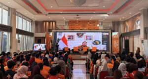 Diskusi Terbuka Monitoring dan Evaluasi program Gratispol secara daring di Universitas Balikpapan (Uniba), Selasa (14/4/2026)