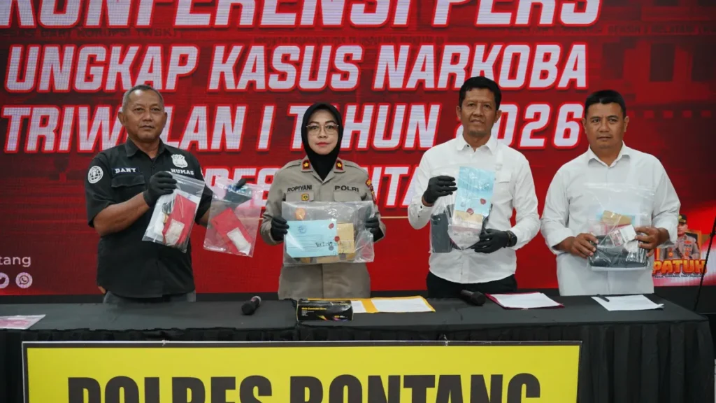 Sepanjang Triwulan I tahun 2026, Polres Bontang berhasil mengungkap puluhan kasus penyalahgunaan narkoba