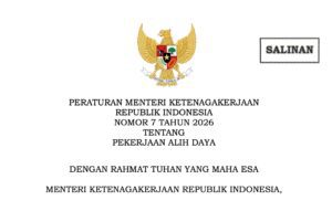 Permenaker No 7 Tahun 2026