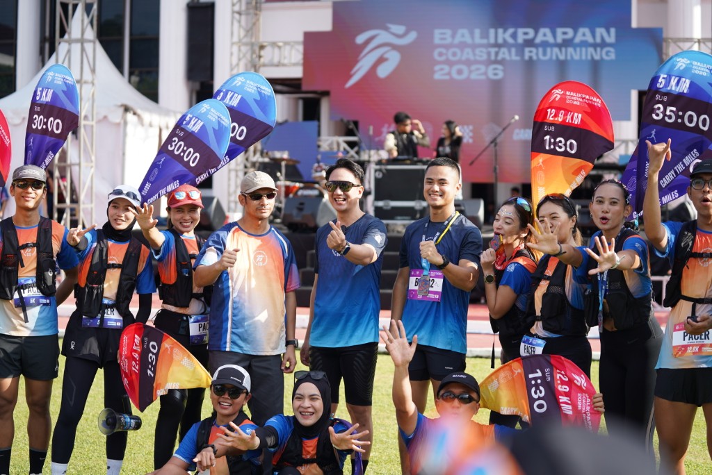 Ribuan pelari meramaikan Balikpapan Coastal Run 2026 yang menjadi bagian dari perayaan HUT ke-129 Kota Balikpapan.