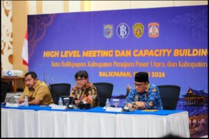High Level Meeting TPID Balikpapan, PPU, dan Paser membahas pengendalian inflasi jelang Idul Adha 2026 di Balikpapan, Senin (18/5/2026).