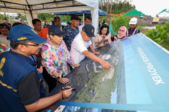 Ketua Pengadilan Tinggi Kalimantan Timur beserta jajarannya melakukan kunjungan ke sejumlah titik strategis kawasan Nusantara, pada Jumat (1/4/2026).