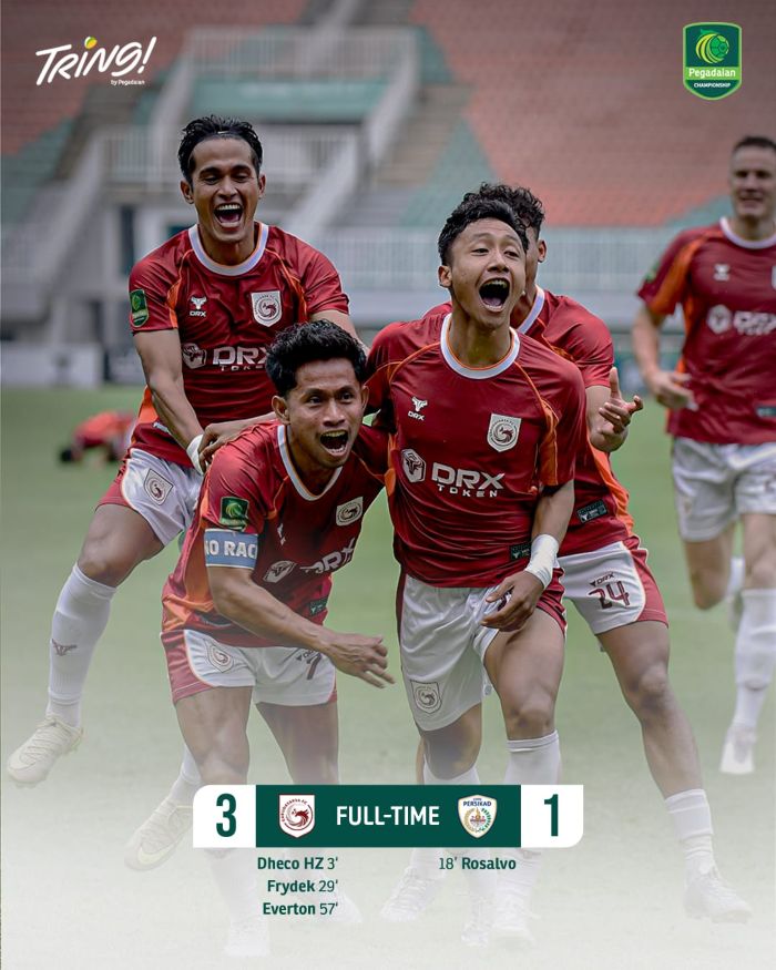 Garudayaksa FC sukses mengunci kemenangan dengan skor meyakinkan 3-1 atas Persikad Depok (foto : twitter Pegadaian Championship)