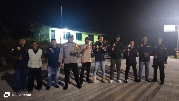 Bhabinkamtibmas Graha Indah dan Karang Joang bersama FKPM menggelar patroli kolaborasi di wilayah sepi Transad Balikpapan