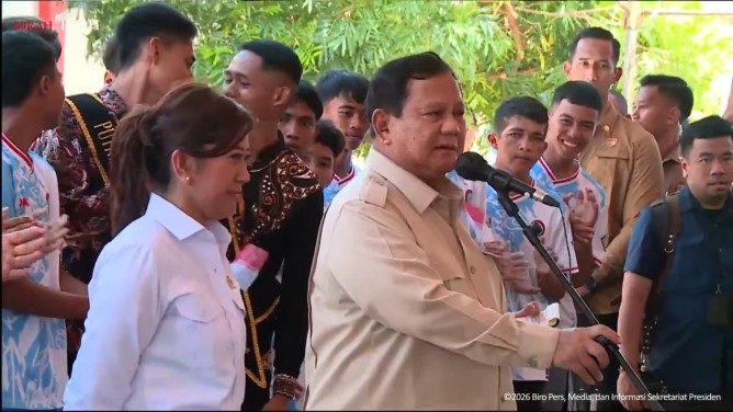 Presiden Prabowo Subianto melakukan kunjungan ke Pulau Miangas, wilayah paling utara Indonesia