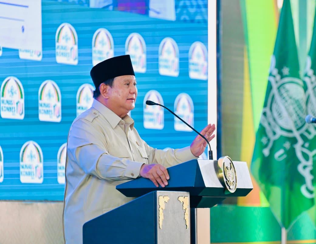 Presiden Prabowo saat menutup Musyawarah Nasional (Munas) Alim Ulama dan Konferensi Besar Nahdlatul Ulama 2026 di Bangkalan, Jawa Timur, Selasa (23/6/2026).
