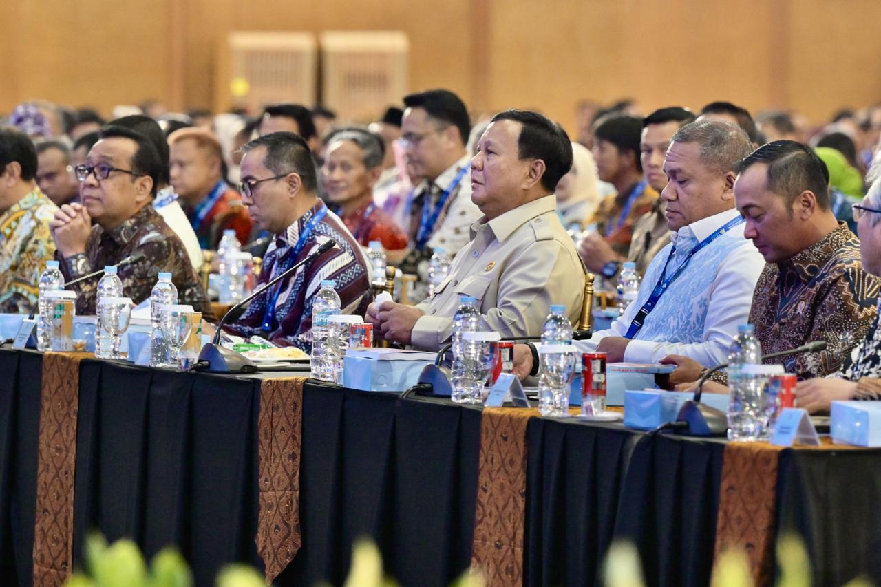 Presiden Prabowo pada penutupan Sarasehan Kebangsaan Konvensi Sains, Teknologi, dan Industri Indonesia (KSTI) Tahun 2026 di Jakarta International Convention Center (JICC), Jakarta, pada pada Minggu (28/06/2026). (foto : Setneg)