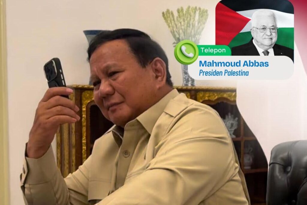Presiden Prabowo Subianto menerima sambungan telepon dari Presiden Palestina, Mahmoud Abbas, di Jakarta pada Senin (15/06/2026) malam