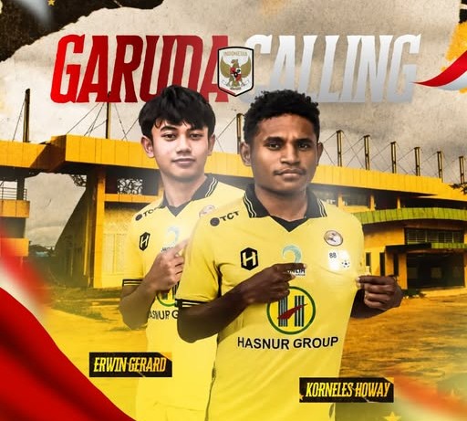 Dua punggawa Barito Putera , Erwin Gerard Edginataqi dan Korneles Howay mendapat panggilan untuk mengikuti seleksi Timnas U-20 Indonesia