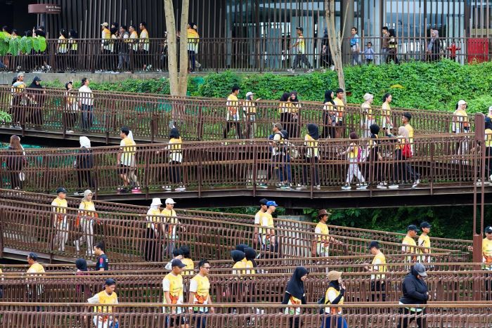 Otorita Ibu Kota Nusantara (IKN) bersama Bank Indonesia dan mitra strategis lainnya menggelar kegiatan Enviwalk di Nusantara Park, Selasa (16/6/2026).