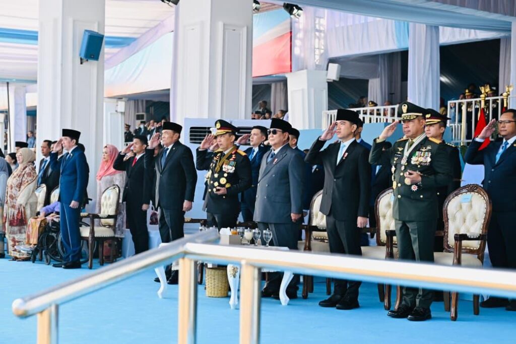 Presiden dalam amanatnya pada Upacara Peringatan ke-80 Hari Bhayangkara Tahun 2026 yang digelar di Lapangan Satuan Latihan Korbrimob, Cikeas, Kabupaten Bogor, pada Rabu (01/07/2026).
