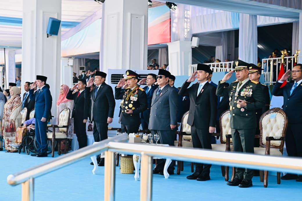 Presiden dalam amanatnya pada Upacara Peringatan ke-80 Hari Bhayangkara Tahun 2026 yang digelar di Lapangan Satuan Latihan Korbrimob, Cikeas, Kabupaten Bogor, pada Rabu (01/07/2026).