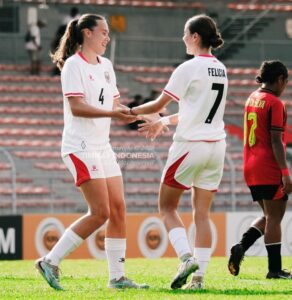 Dua gol kemenangan Timnas Putri Indonesia dicetak Estella Loupatty dan Emily Nahon saat membungkam Timor Leste di Piala AFF 2026 (foto : Timnas Indonesia)