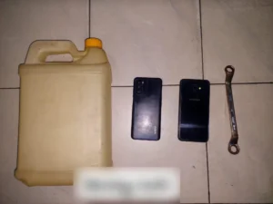 barang bukti yang diamankan Polsek Bontang Utama (foto : Humas Polda)