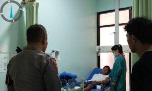 Korban saat menjalani perawatan di rumah sakit
