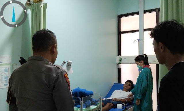 Korban saat menjalani perawatan di rumah sakit
