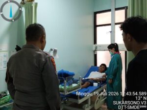 Korban saat menjalani perawatan di rumah sakit