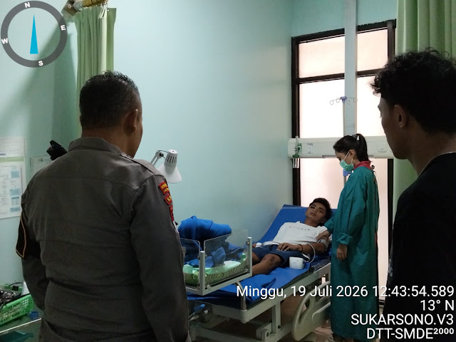 Korban saat menjalani perawatan di rumah sakit