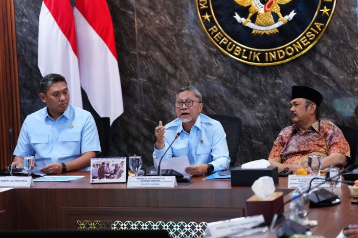 Rapat Koordinasi Terbatas (Rakortas) Penyelenggaraan Program MBG yang dipimpin Menteri Koordinator Bidang Pangan Zulkifli Hasan, Rabu (26/8/2026).