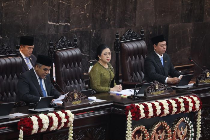 Ketua MPR Ahmad Muzani saat menyampaikan pidatonya / HUMAS MENPANRB