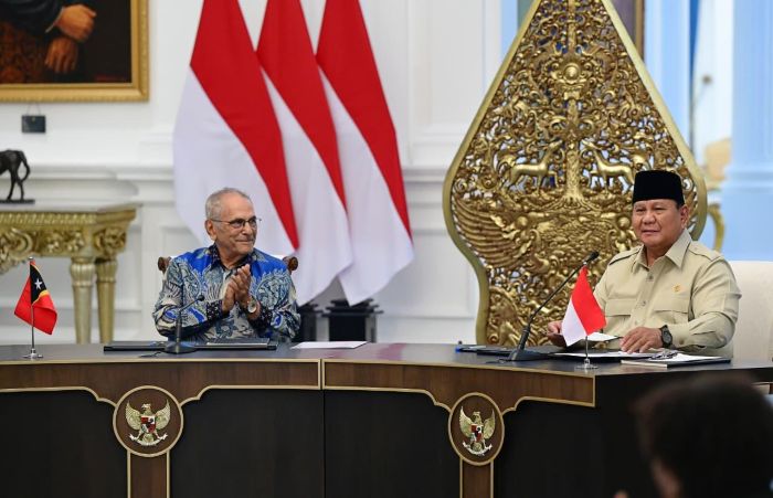Presiden Prabowo Subianto menerima kunjungan Presiden Timor-Leste José Ramos-Horta bersama 20 peraih Nobel dari berbagai negara di Istana Merdeka, Jakarta, pada Jumat (28/07/2026)