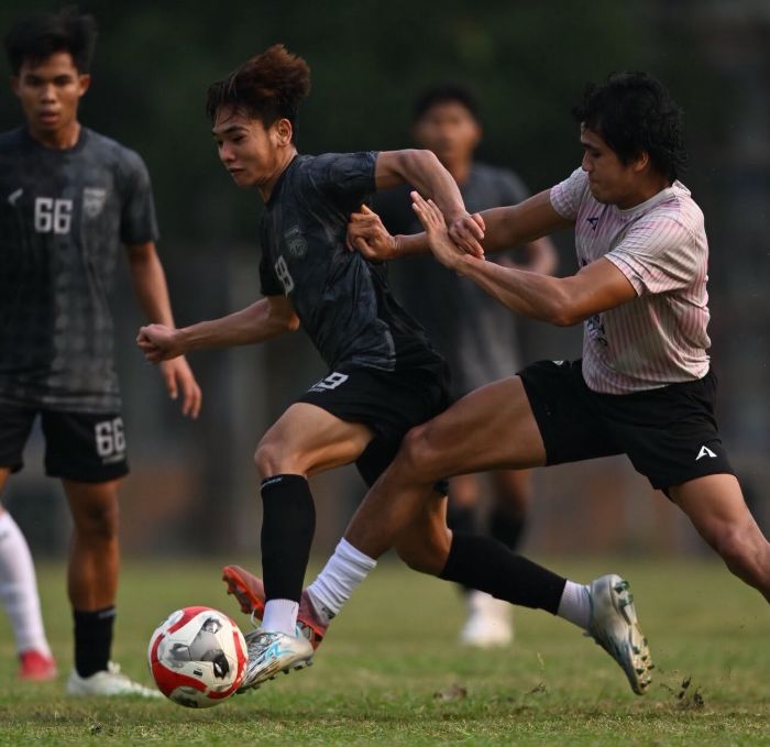 Borneo FC saat melakoni laga uji coba lawan Persiba Balikpapan di Bantul Yogyakarta (foto : Borneo FC)
