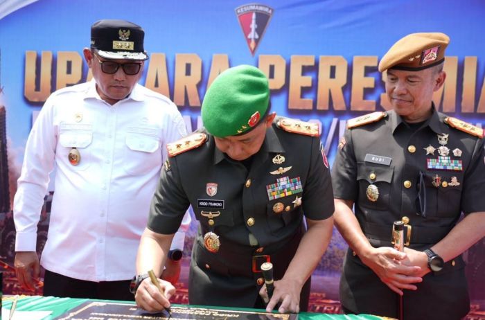 Pangdam VI Mulawarman Mayjen TNI Krido Pramono meresmikan Batalyon Armed 22 Kesumawira Loa Kulu, Kabupaten Kutai Kartanegara, Rabu (19/8/2026).