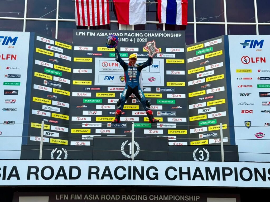 Wahyu sukses merebut podium pertama pada Race 1 Round 4 ARRC Mandalika