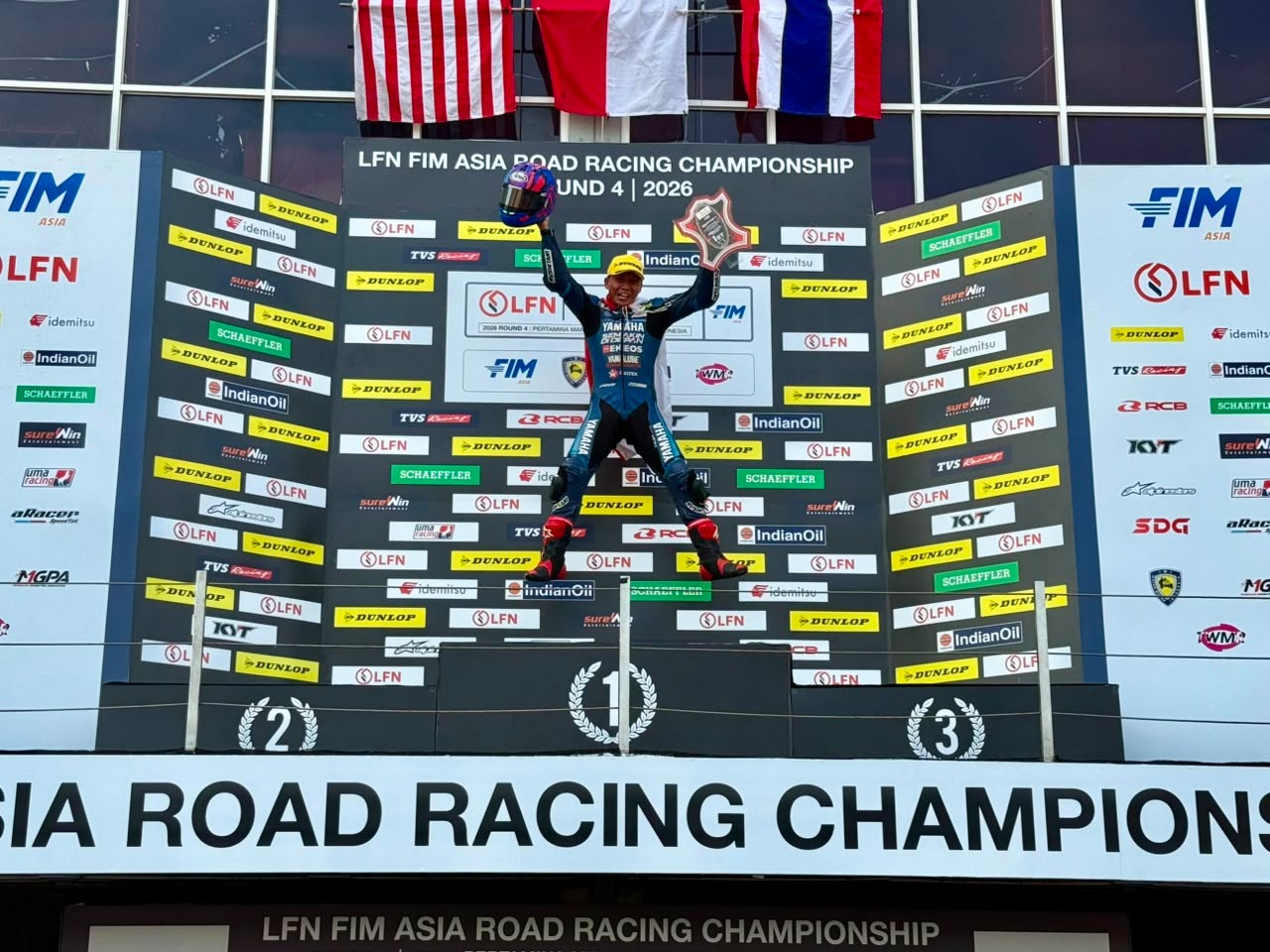Wahyu sukses merebut podium pertama pada Race 1 Round 4 ARRC Mandalika