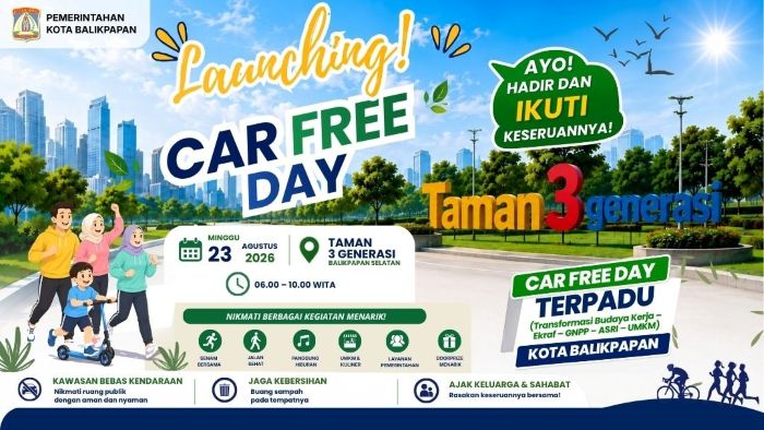 Car Free Day (CFD) Balikpapan resmi diluncurkan pada Minggu (23/8/2026)