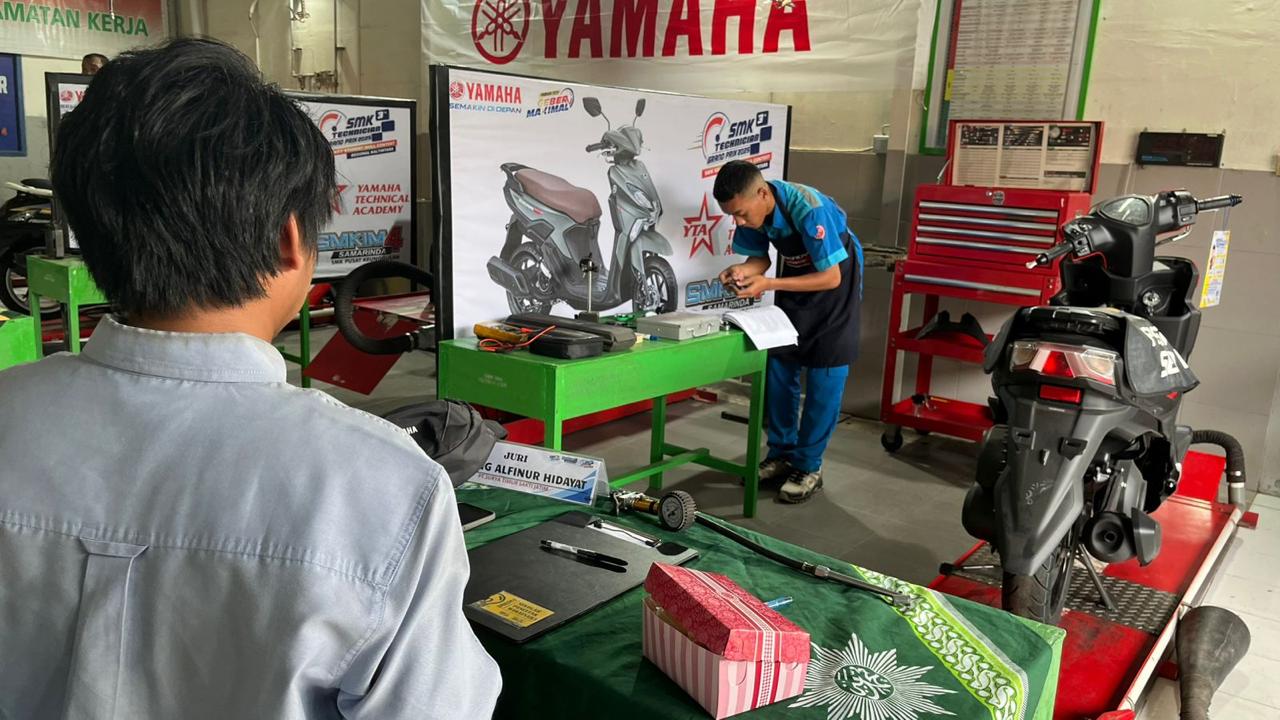 Yamaha Uji Kompetensi Siswa SMK Kaltimtara, Cetak Teknisi Siap Kerja untuk Dunia Industri